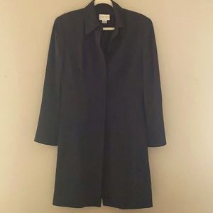 Cache black silk glass beads coat dress size 6